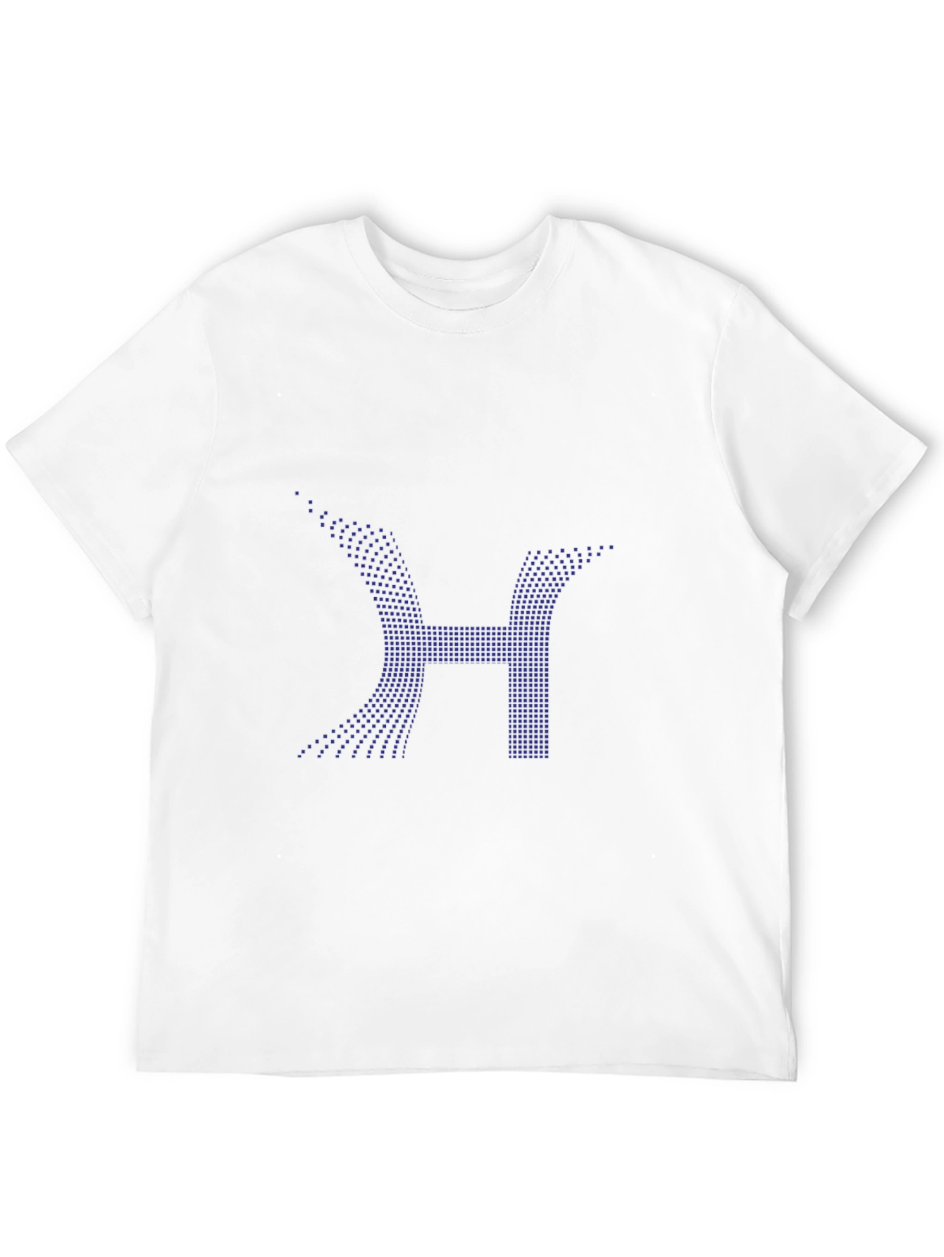 Mens Black T-Shirt with Digital H Design
