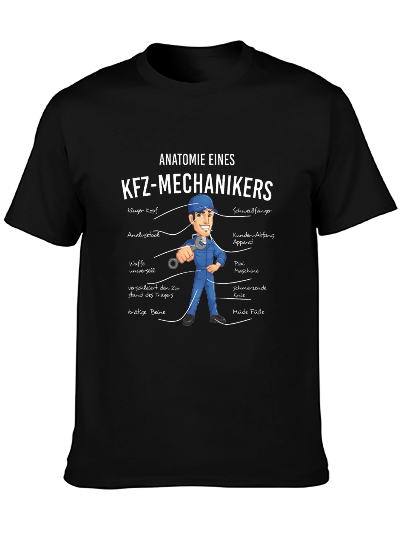 Anatomie Eines KFZ-Mechanikers T-Shirt