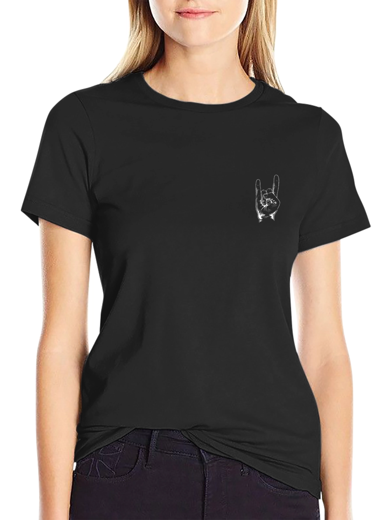Rock On Graphic Black T-Shirt