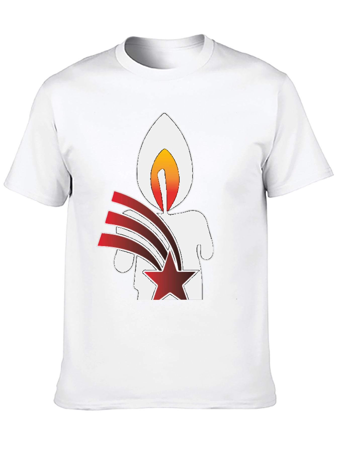 Candle Star Graphic Tee - Black Unisex T-Shirt