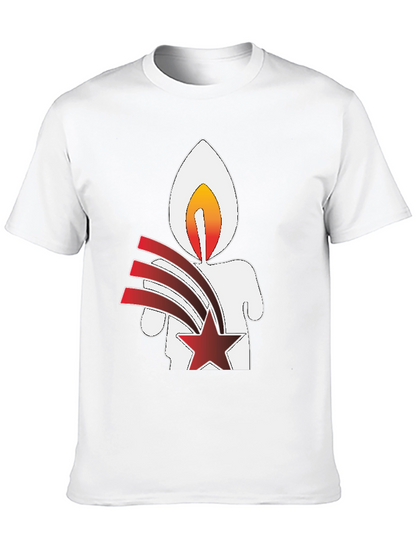 Candle Star Graphic Tee - Black Unisex T-Shirt
