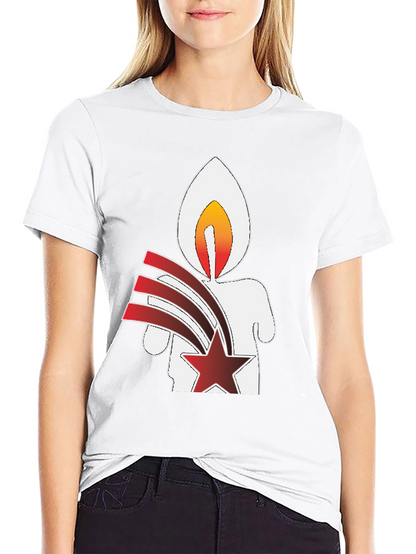 Candle Star Graphic Tee - Black Unisex T-Shirt