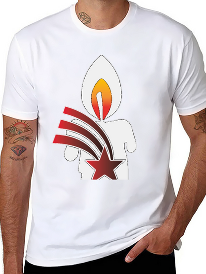 Candle Star Graphic Tee - Black Unisex T-Shirt