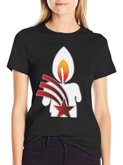 Candle Star Graphic Tee - Black Unisex T-Shirt