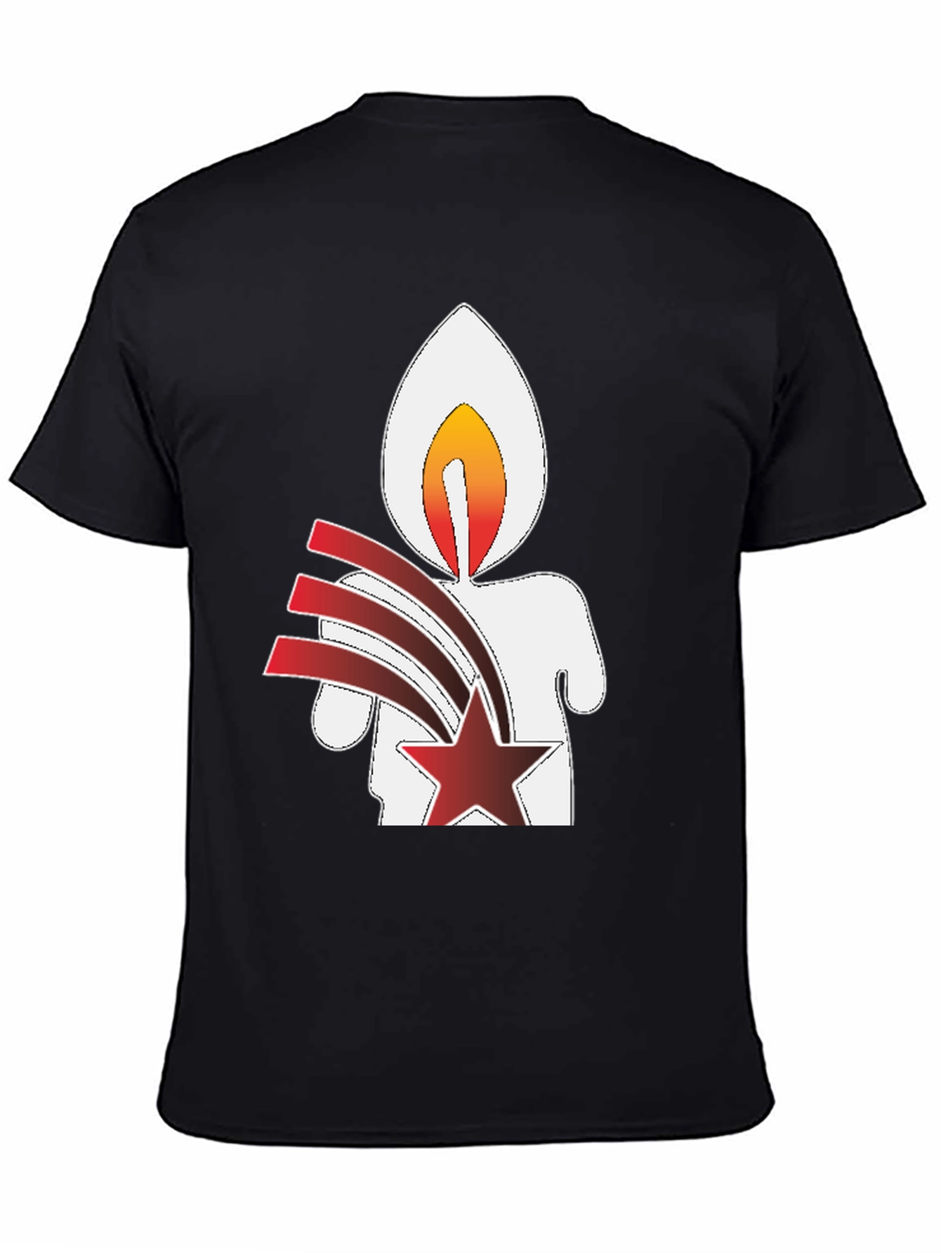 Candle Star Graphic Tee - Black Unisex T-Shirt