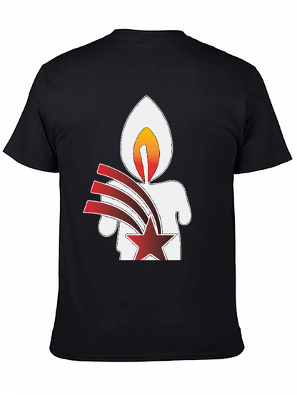Candle Star Graphic Tee - Black Unisex T-Shirt