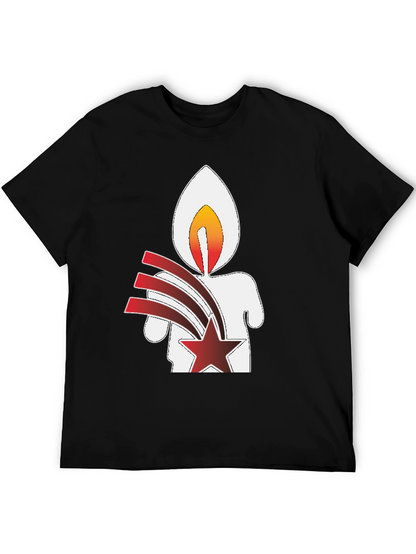 Candle Star Graphic Tee - Black Unisex T-Shirt