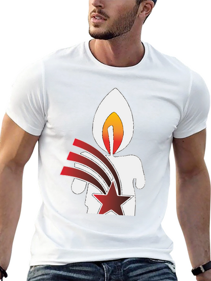 Candle Star Graphic Tee - Black Unisex T-Shirt