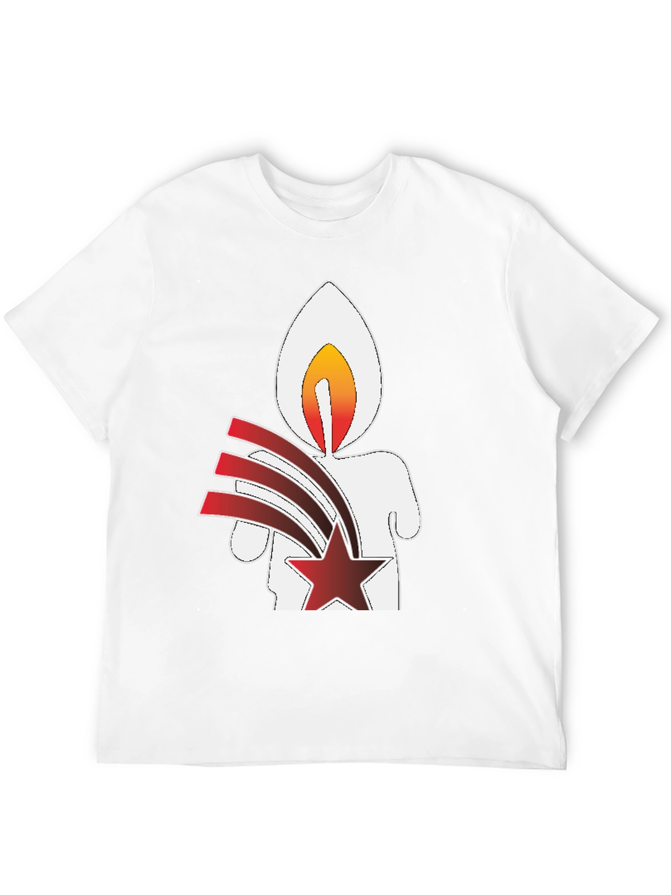 Candle Star Graphic Tee - Black Unisex T-Shirt