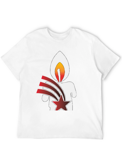 Candle Star Graphic Tee - Black Unisex T-Shirt