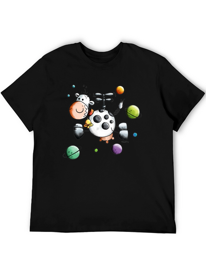 Whimsical Cow Helicopter Graphic Tee
