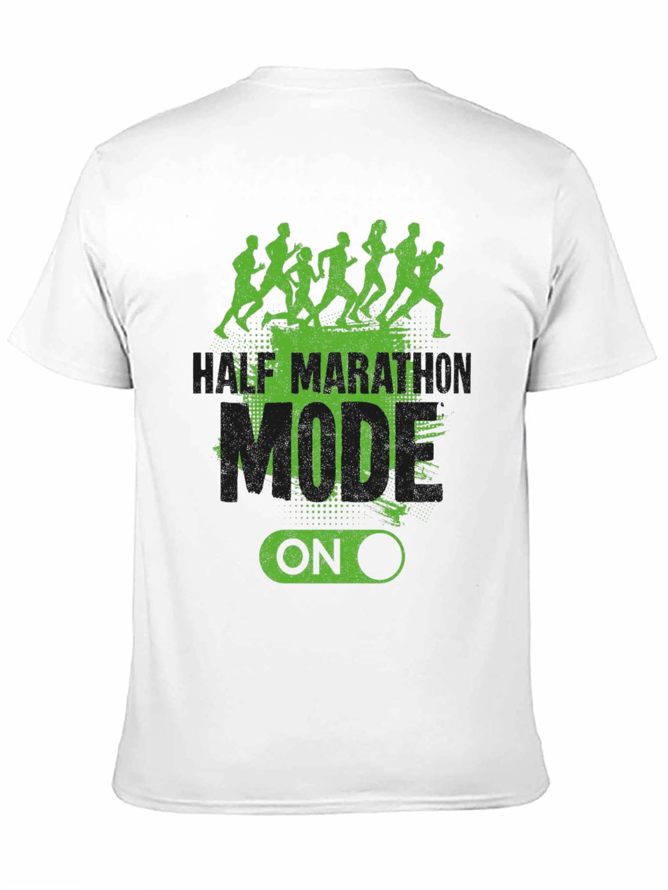Half Marathon Mode On Black T-Shirt