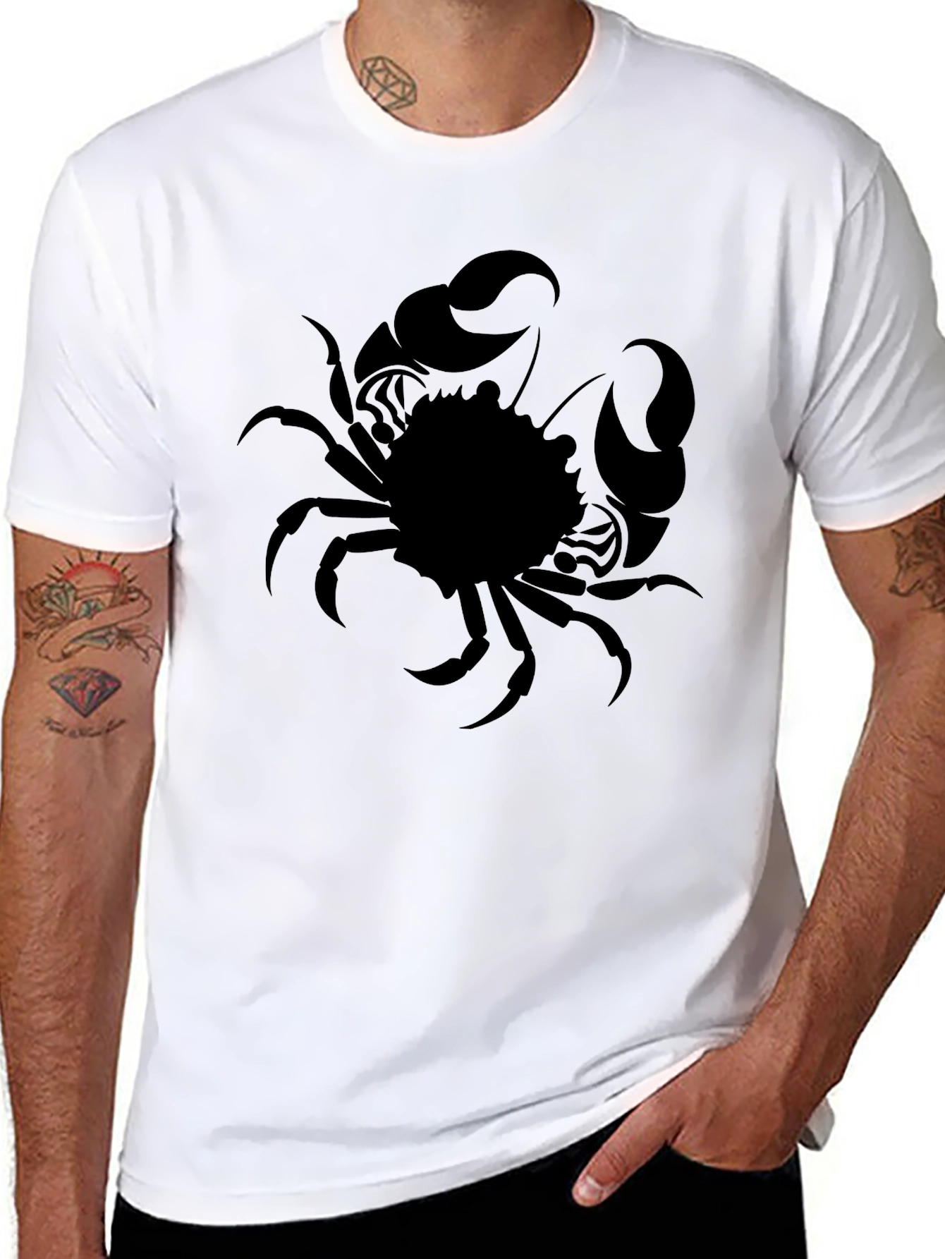 Crab Graphic T-Shirt - Bold Black Tee