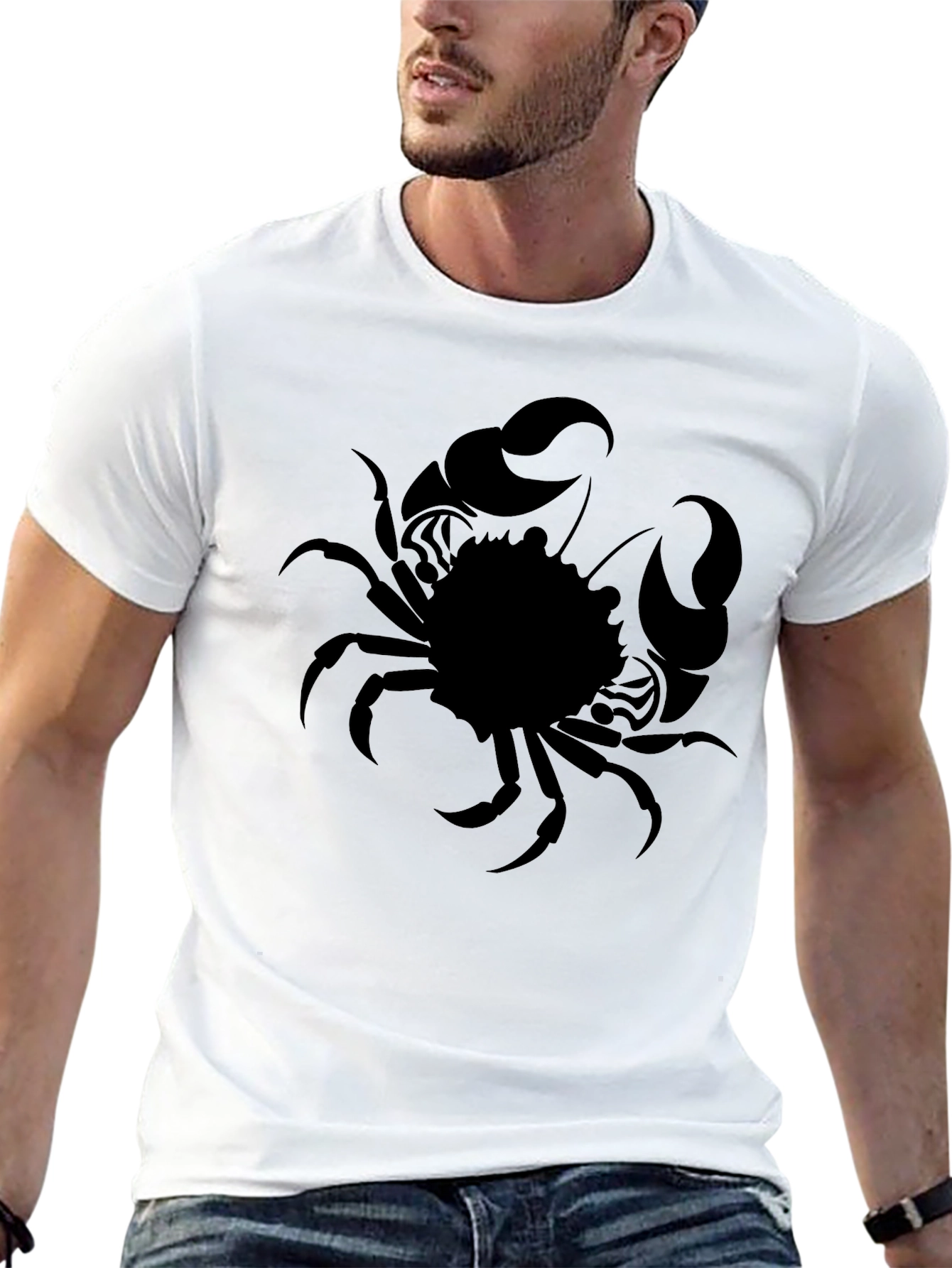 Crab Graphic T-Shirt - Bold Black Tee