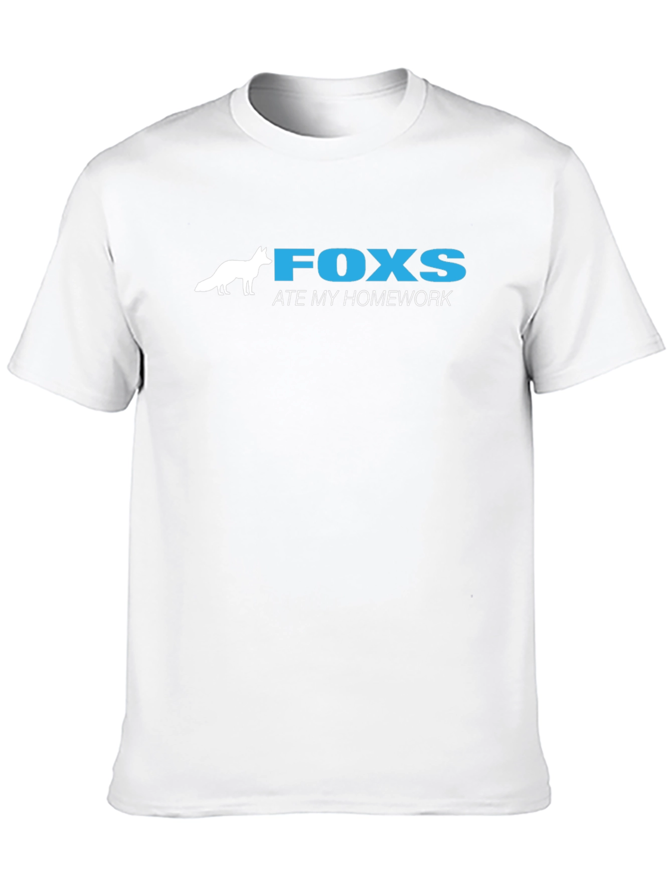 Fox Ate My Homework Graphic T-Shirt - Black