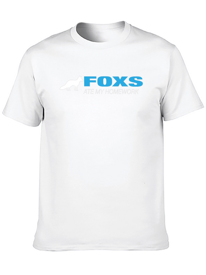 Fox Ate My Homework Graphic T-Shirt - Black