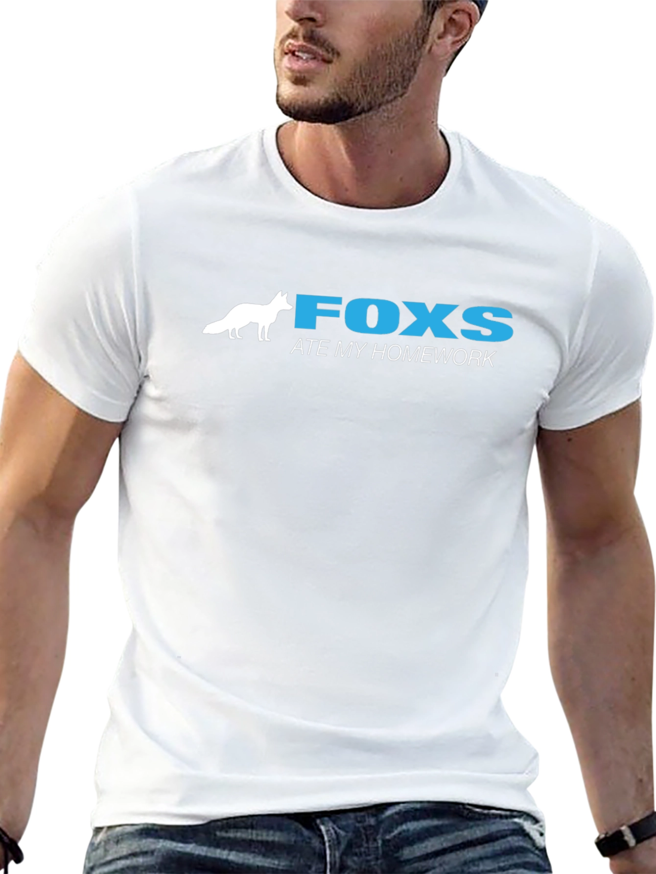 Fox Ate My Homework Graphic T-Shirt - Black