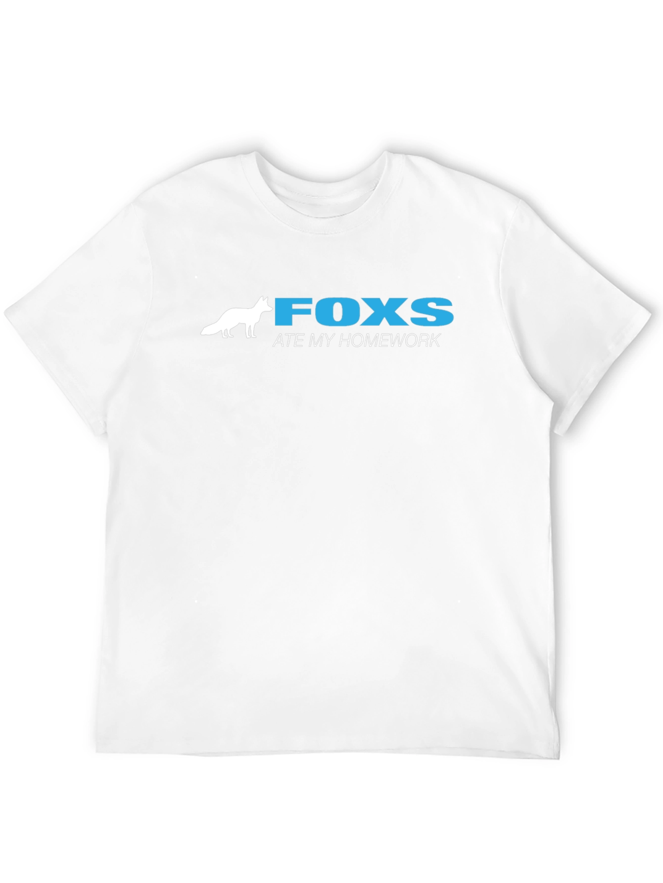 Fox Ate My Homework Graphic T-Shirt - Black