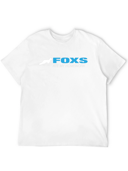 Fox Ate My Homework Graphic T-Shirt - Black