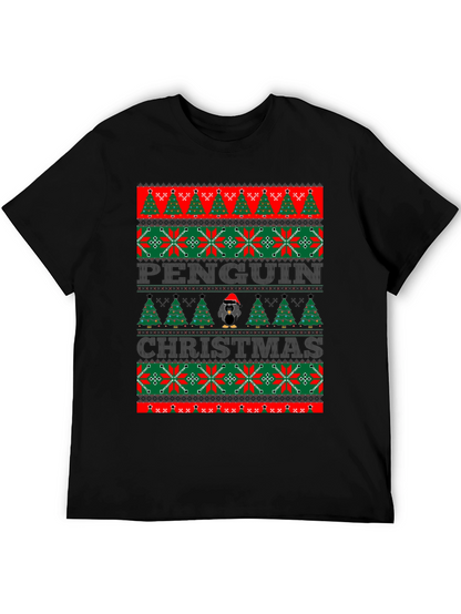 Penguin Christmas Sweater Style T-Shirt