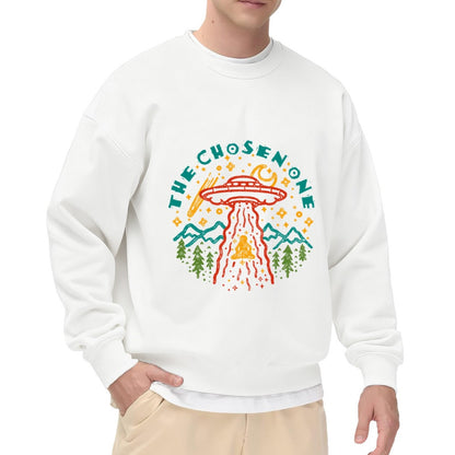 Cosmic Chosen One UFO Meditation Graphic Crewneck