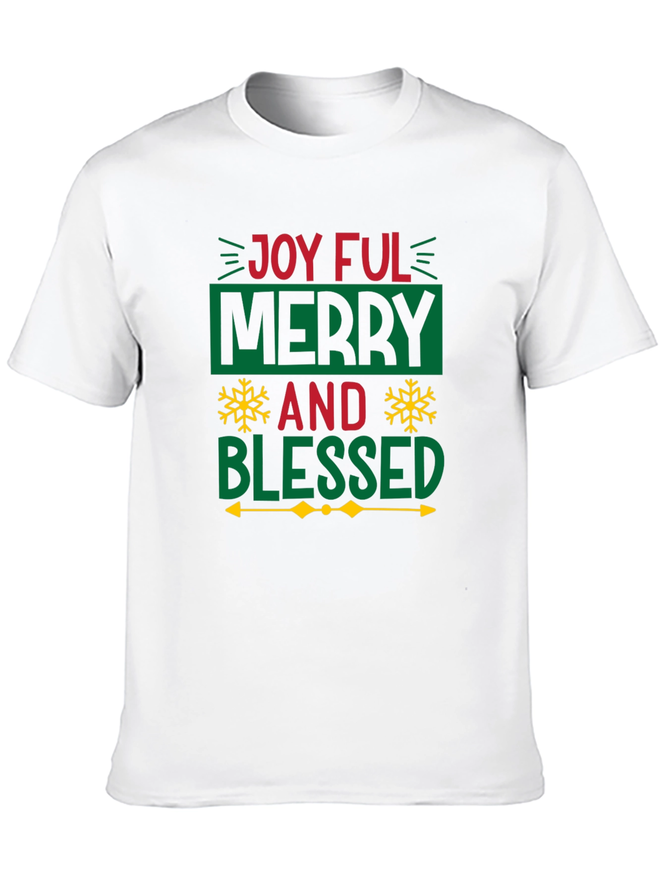 Joyful Merry Blessed Christmas Graphic Tee