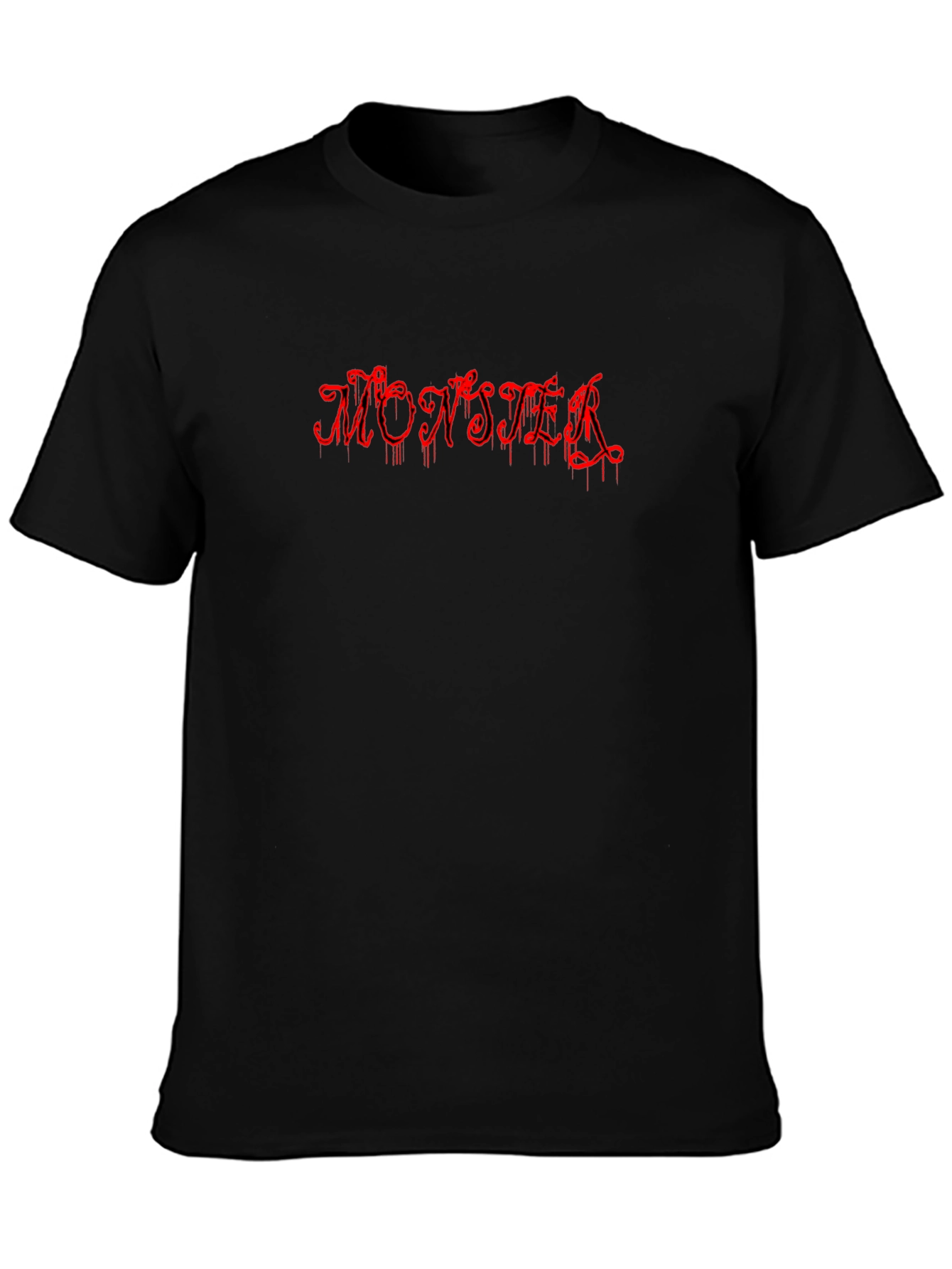 Monster Drip Black T-Shirt - Edgy Graphic Tee