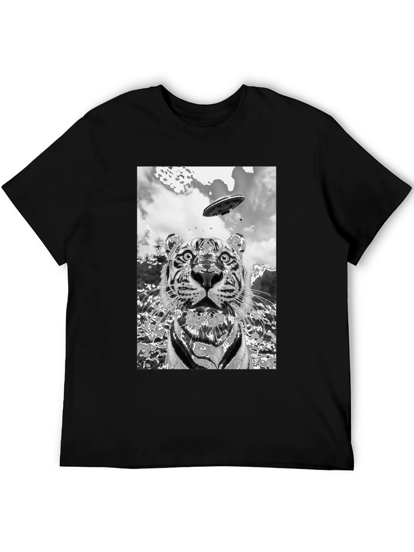 Tiger Alien Abduction Graphic Tee