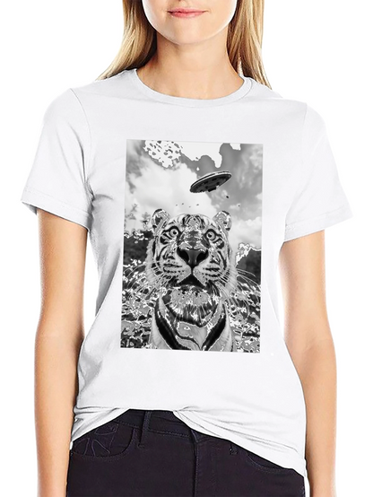 Tiger Alien Abduction Graphic Tee