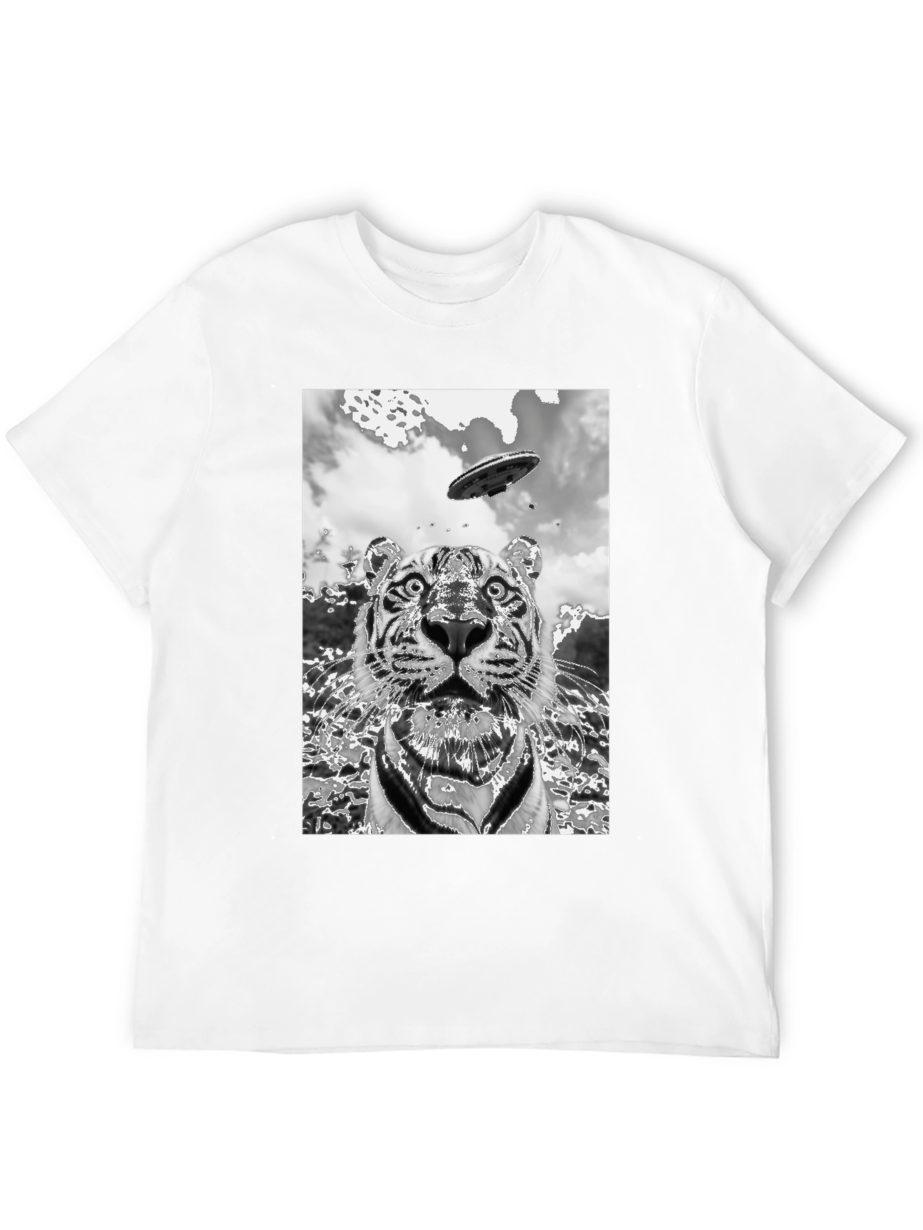 Tiger Alien Abduction Graphic Tee