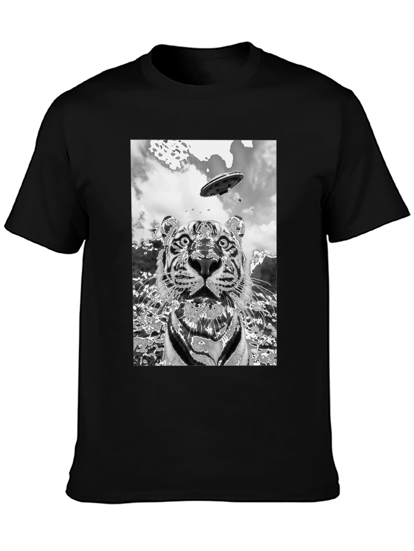 Tiger Alien Abduction Graphic Tee