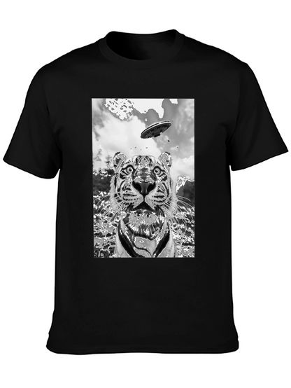 Tiger Alien Abduction Graphic Tee