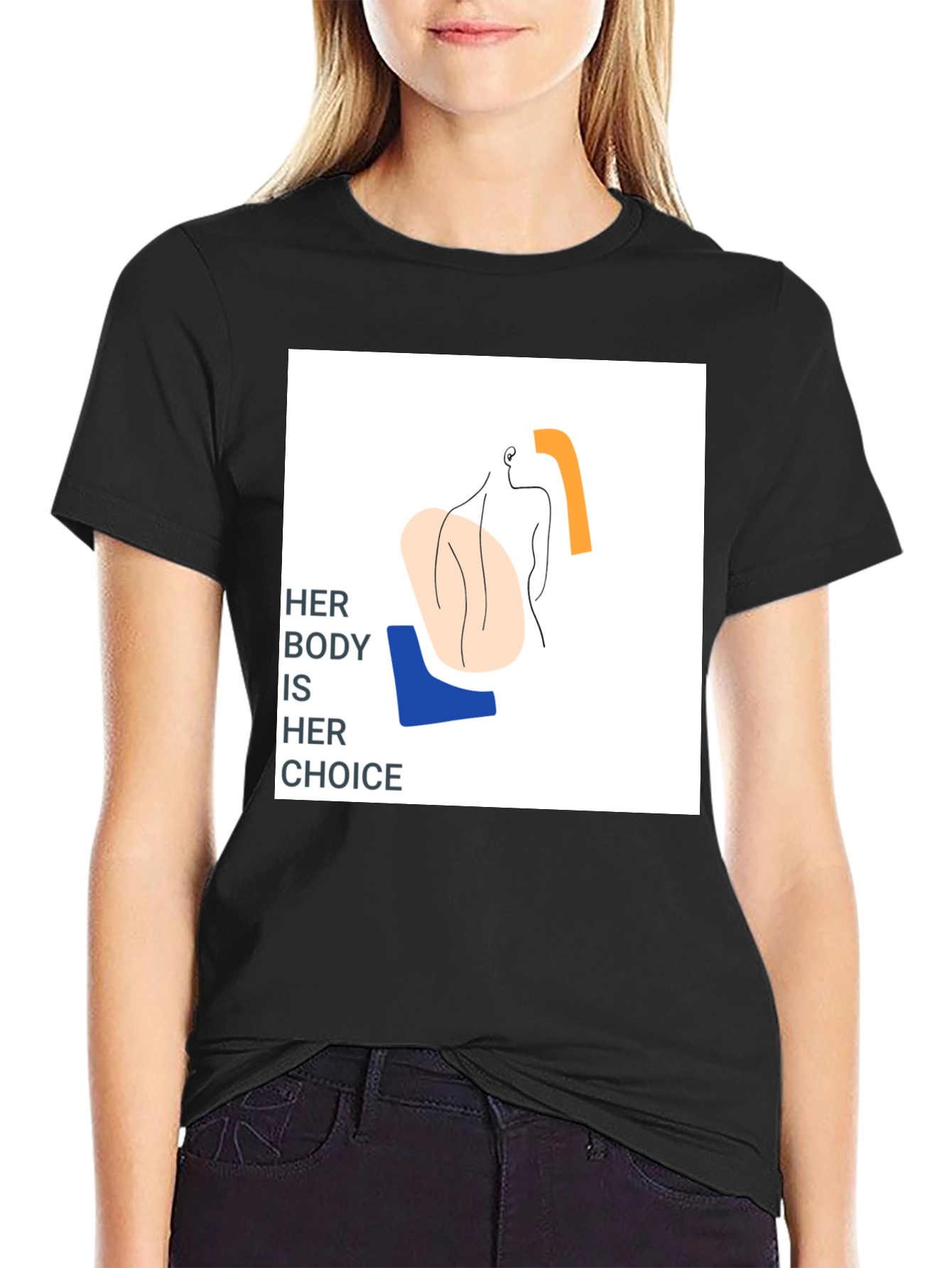 Pro-Choice Her Body Her Choice Graphic Tee