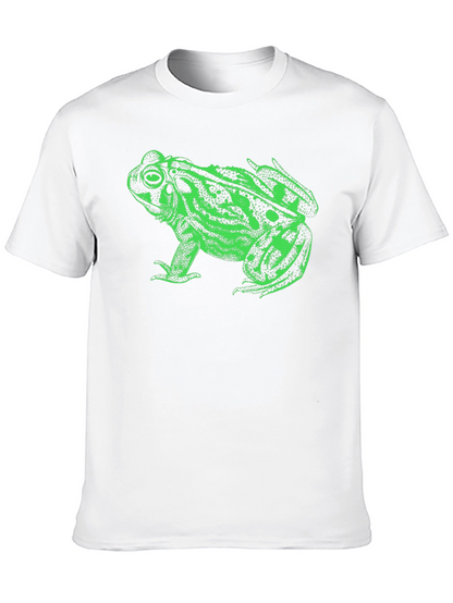 Green Frog Graphic Black T-Shirt