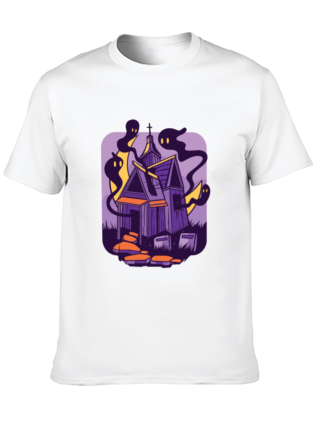 Haunted House Graphic Tee - Spooky Season Style