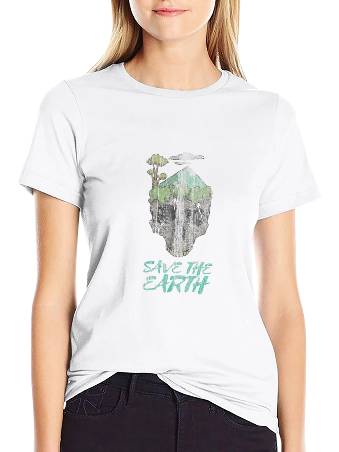Save the Earth Skull Graphic Tee