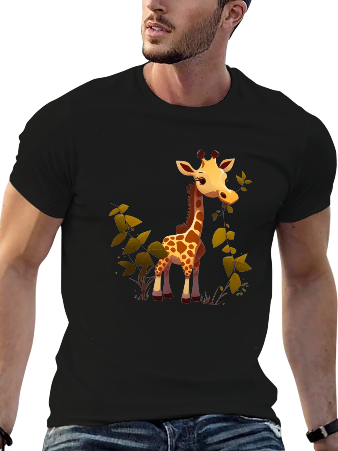 Cute Giraffe Cartoon Graphic Tee