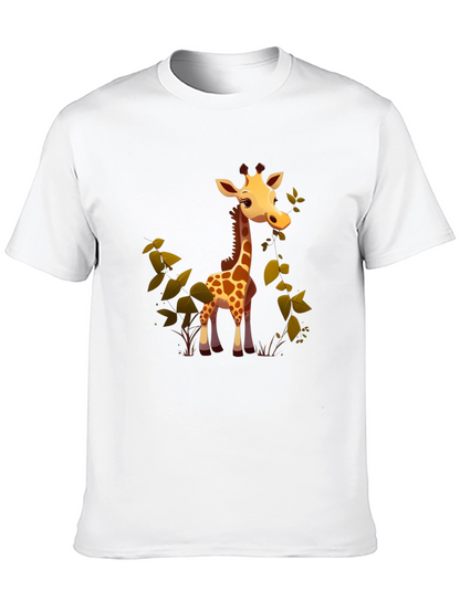 Cute Giraffe Cartoon Graphic Tee