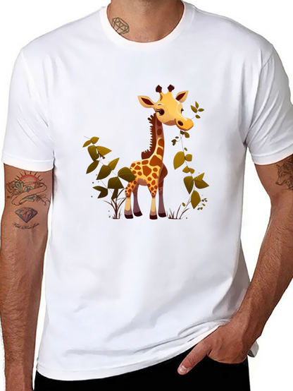 Cute Giraffe Cartoon Graphic Tee