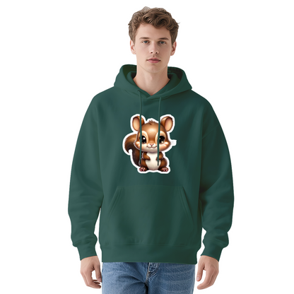 Cute Big-Eye Chipmunk Black Hoodie