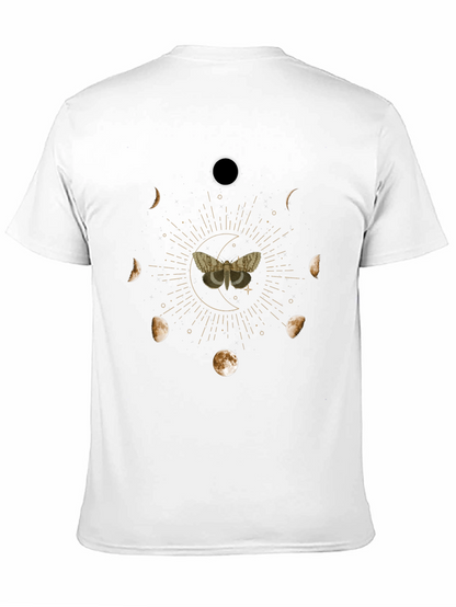 Moth Moon Phases Graphic Tee - Black