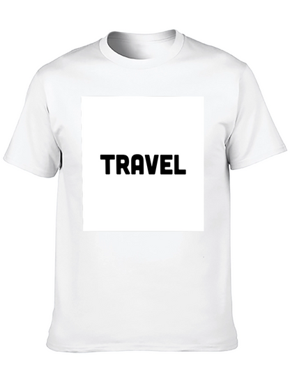 Travel Graphic Tee - Black Cotton T-Shirt