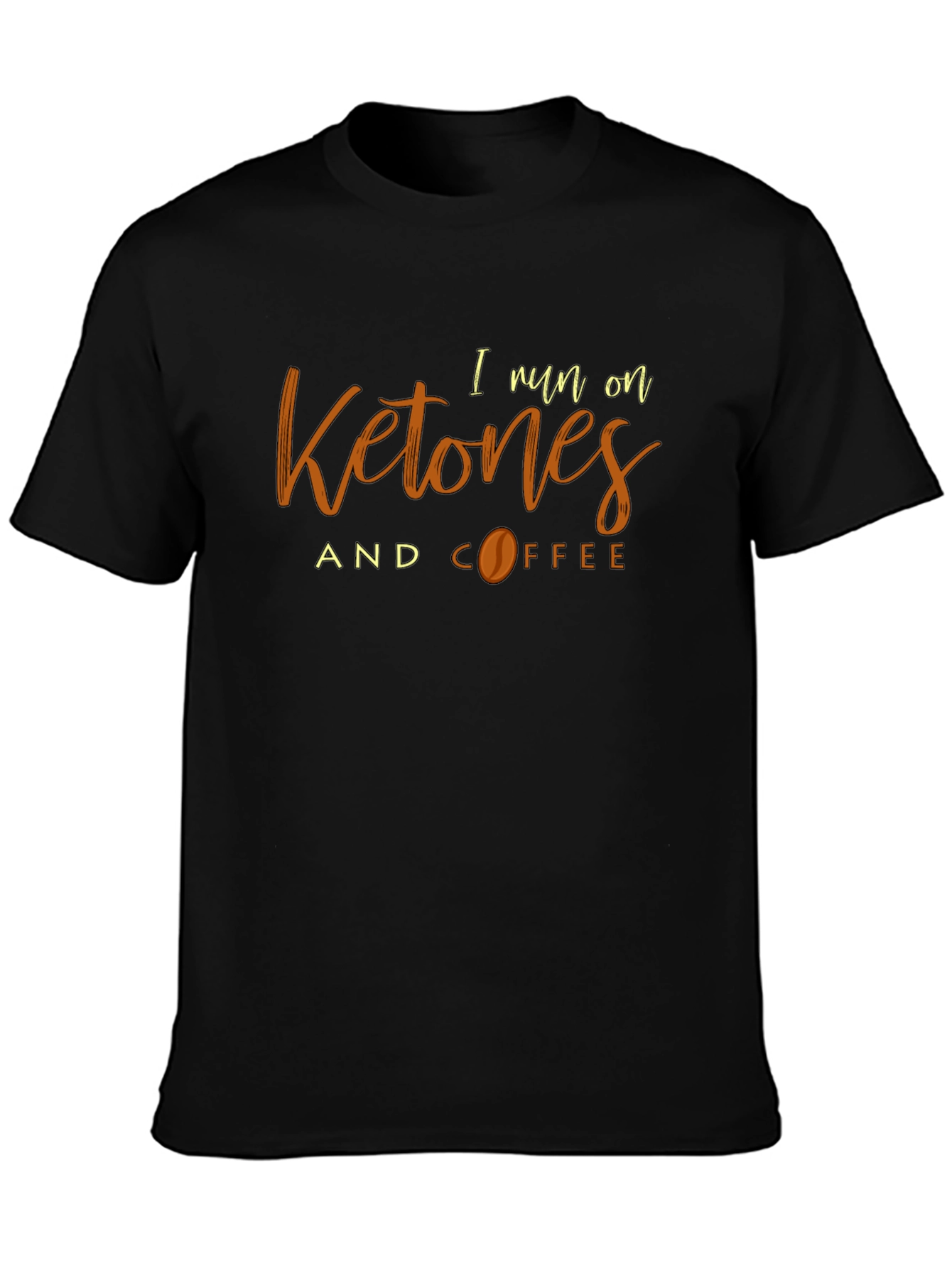 Ketones and Coffee Black T-Shirt - Keto Lifestyle