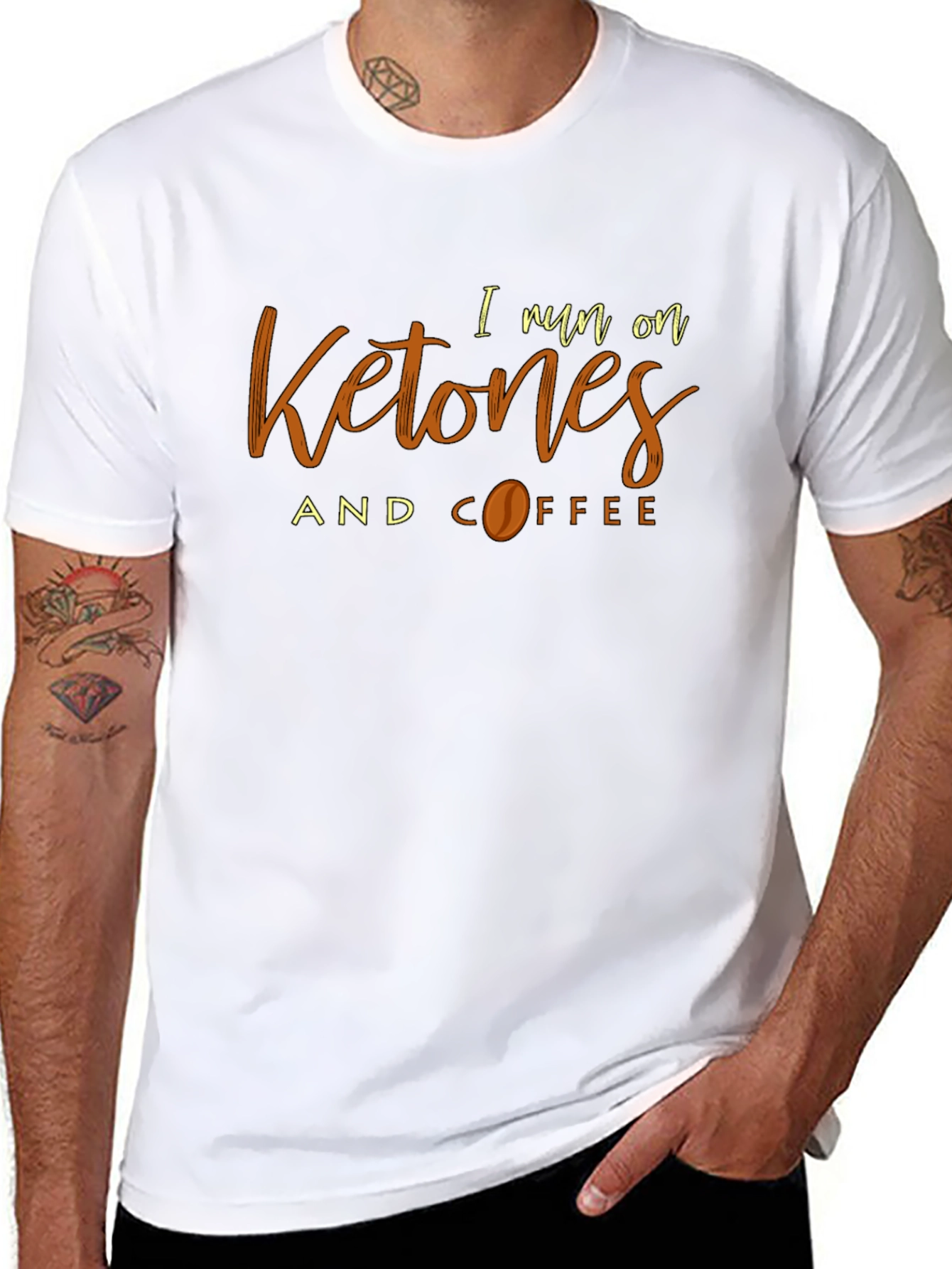 Ketones and Coffee Black T-Shirt - Keto Lifestyle