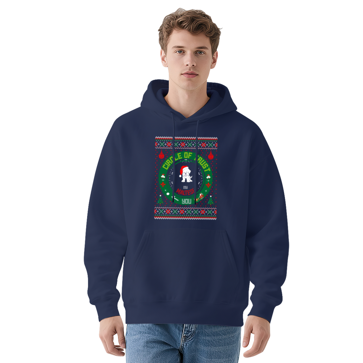 Premium Graphic Hoodie - Maltese Dog Design