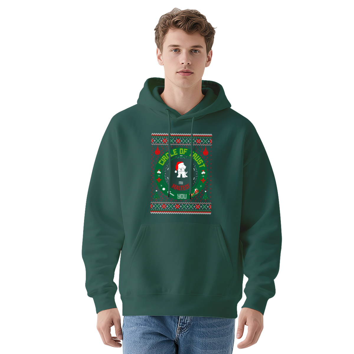 Premium Graphic Hoodie - Maltese Dog Design