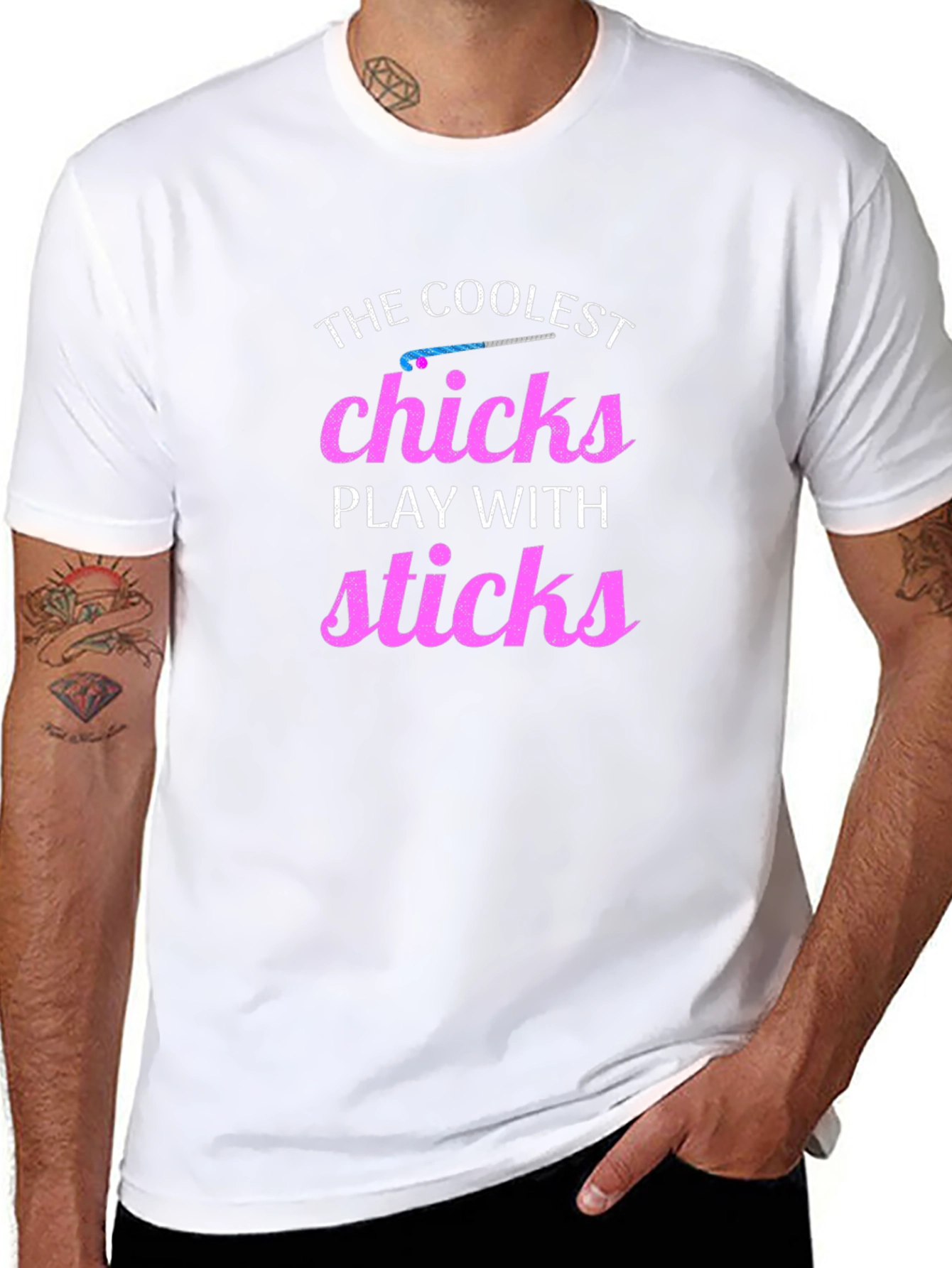 Coolest Chicks Play With Sticks T-Shirt