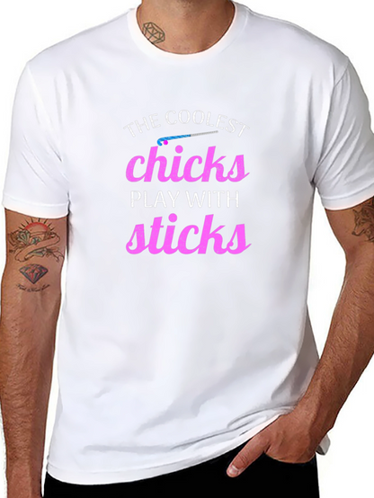 Coolest Chicks Play With Sticks T-Shirt