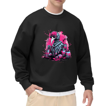 Graffiti Vulture Street Art Crewneck Sweatshirt - Urban Spray Paint Pullover