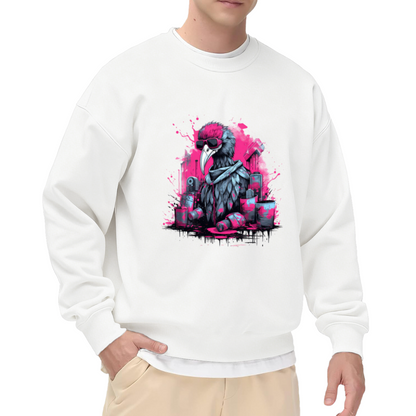 Graffiti Vulture Street Art Crewneck Sweatshirt - Urban Spray Paint Pullover